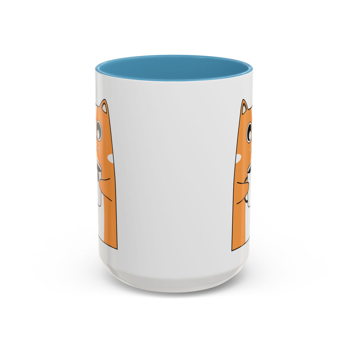 Sleepy Cat Accent Mug — 11/15oz Coffee Cup with Cat Design