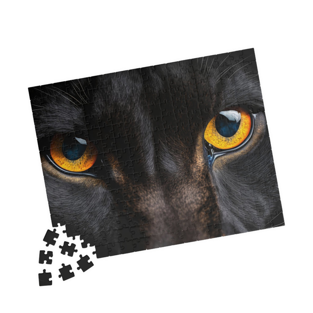 Black Cat Eyes Jigsaw Puzzle — 110/252/520/1014-Piece Cat Puzzle