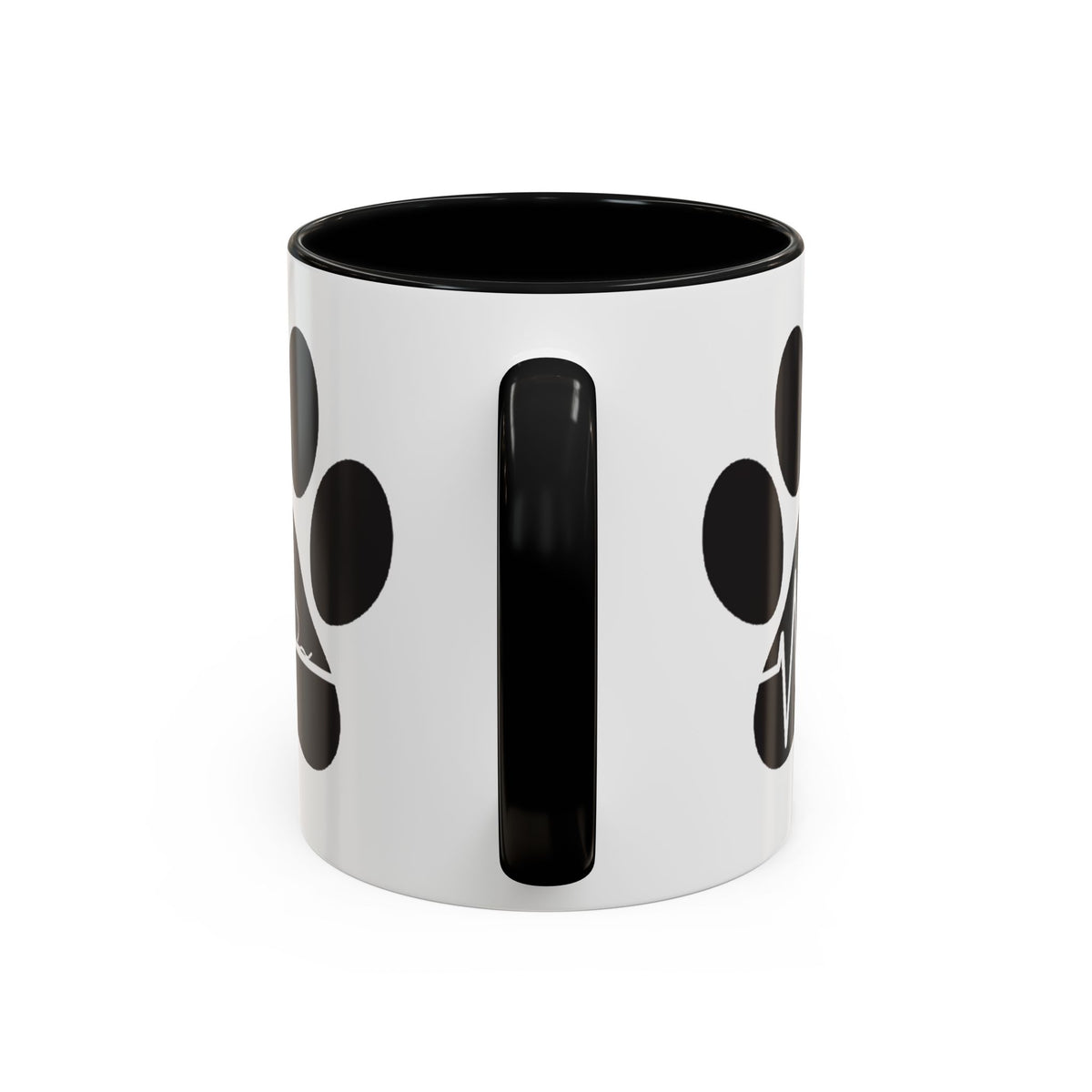 Cat Paw Heartbeat Coffee Mug — Pet Lover Accent Mug (11/15oz)