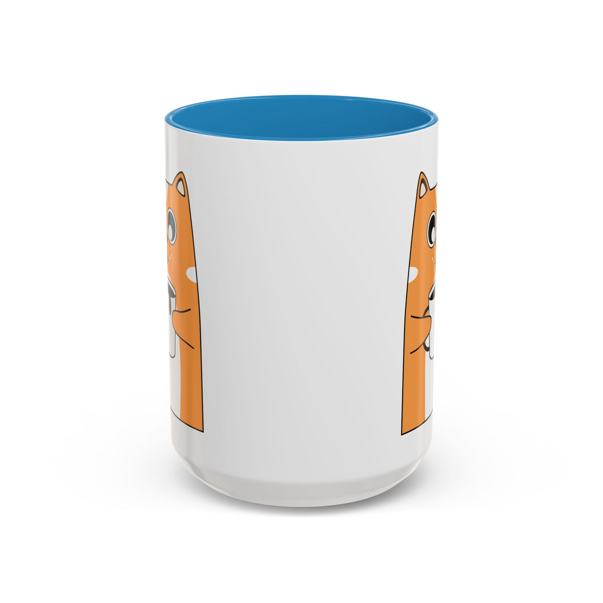 Sleepy Cat Accent Mug — 11/15oz Coffee Cup with Cat Design
