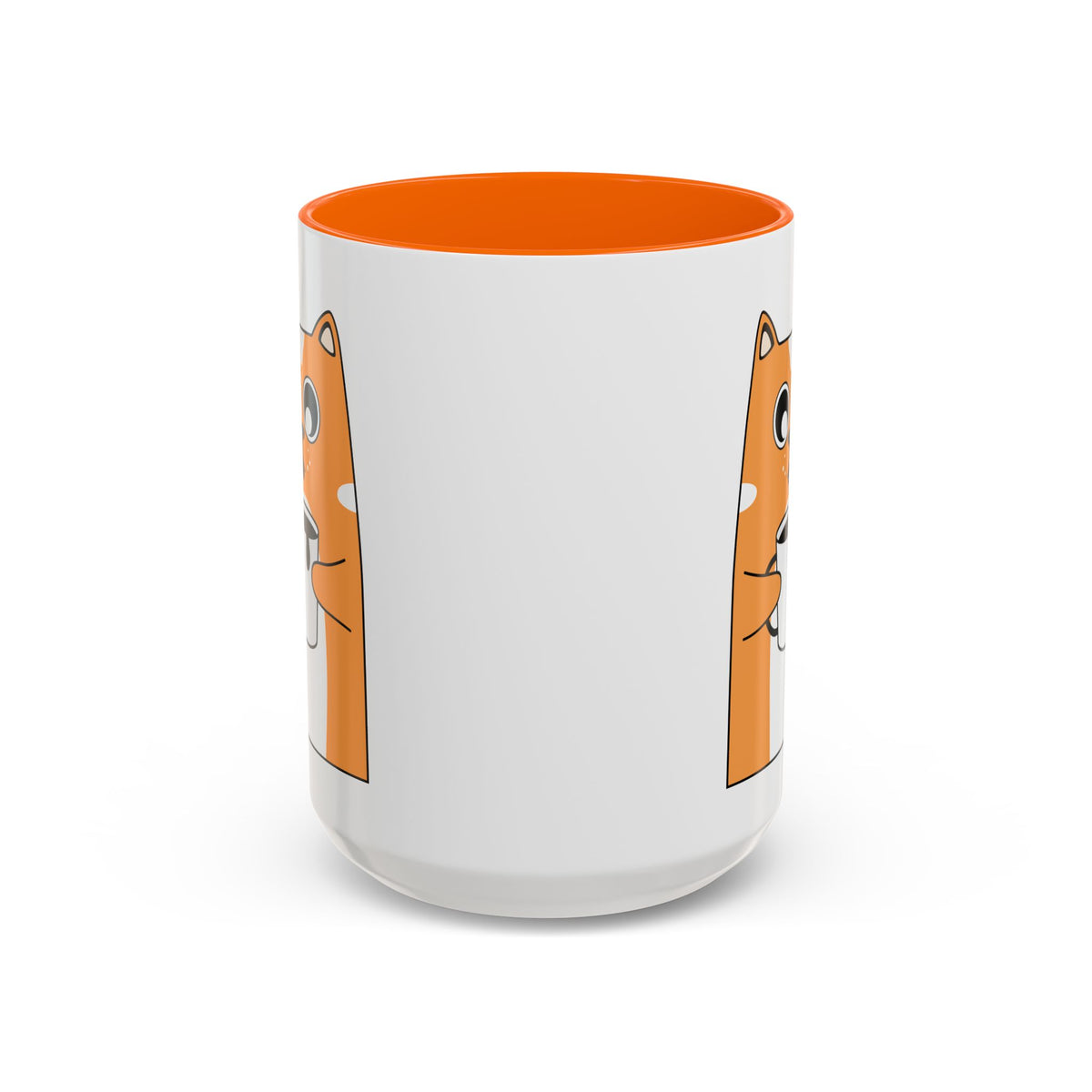 Sleepy Cat Accent Mug — 11/15oz Coffee Cup with Cat Design