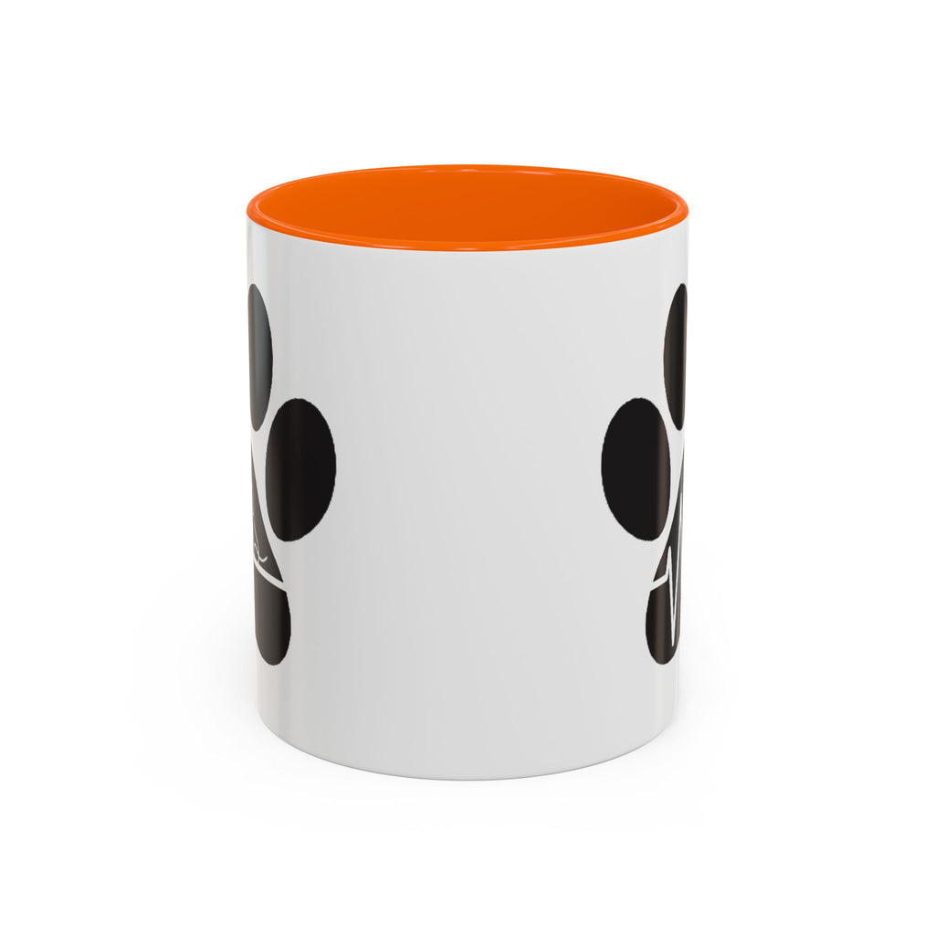 Dog Paw Heartbeat Coffee Mug — Pet Lover Accent Mug (11/15oz)