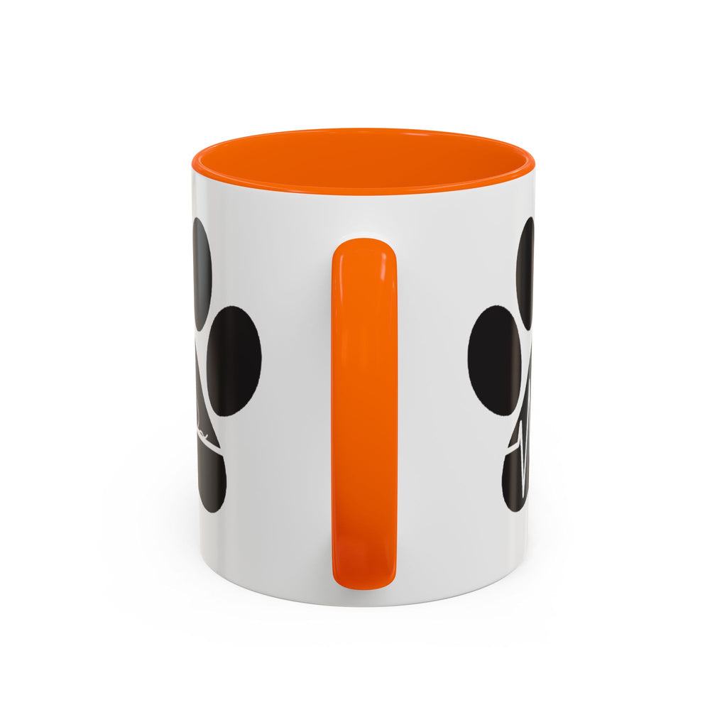 Cat Paw Heartbeat Coffee Mug — Pet Lover Accent Mug (11/15oz)