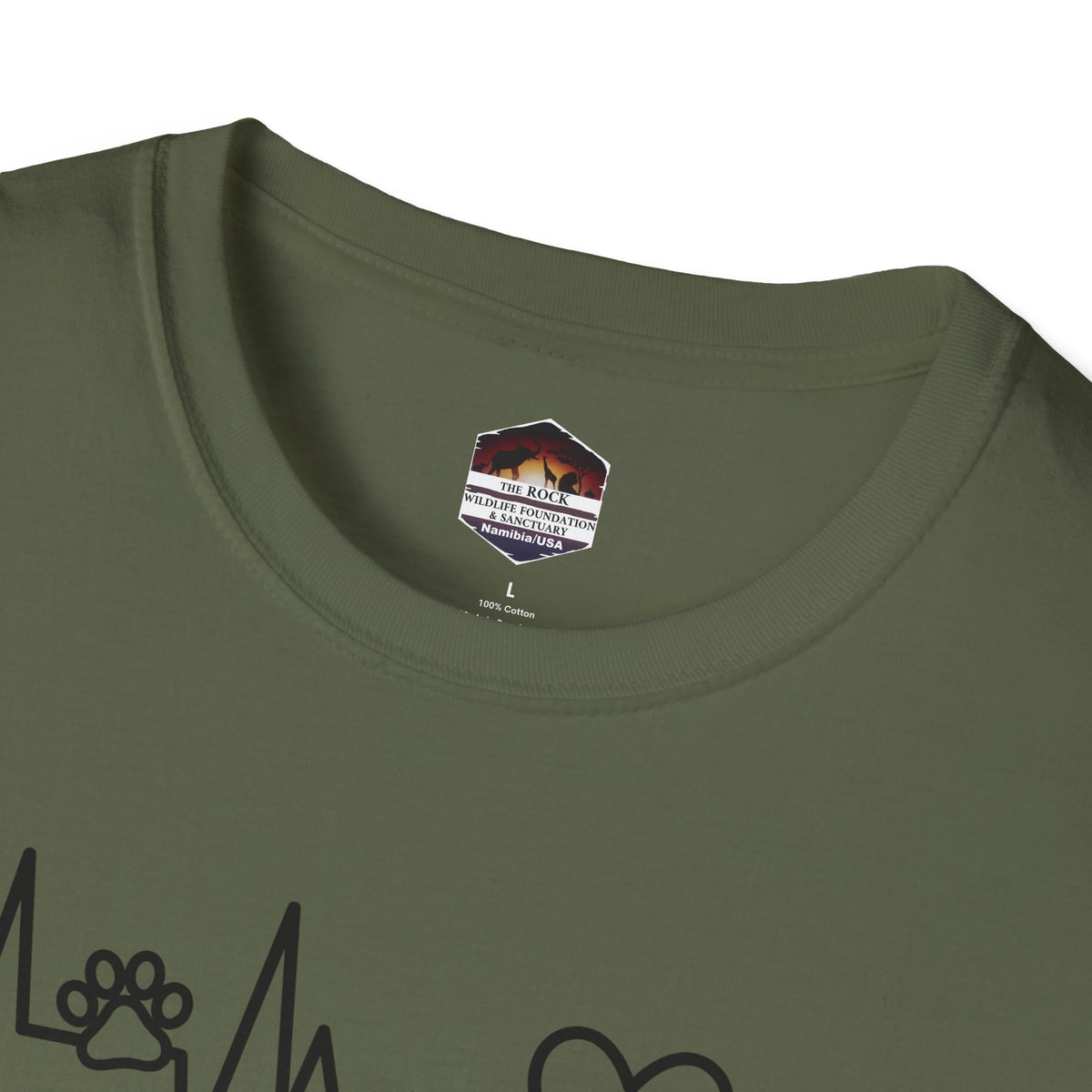 Heartbeat Paw & Heart T-Shirt — Pet Lover EKG Tee