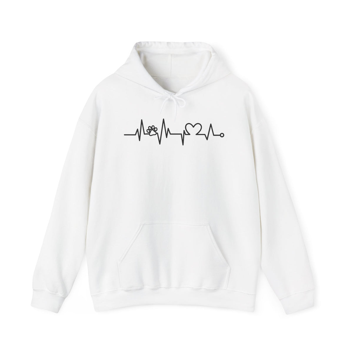 Nurse Heartbeat Hoodie – EKG Pulse with Stethoscope & Heart Graphic