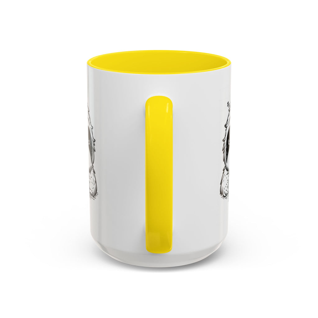 Cute Sloth Coffee Mug (Accent, 11/15oz) — Adorable Cartoon Sloth Holding Coffee Cup