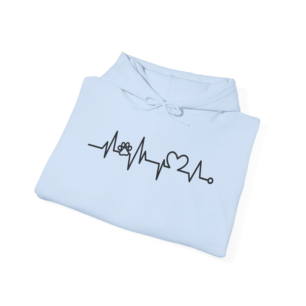 Nurse Heartbeat Hoodie – EKG Pulse with Stethoscope & Heart Graphic
