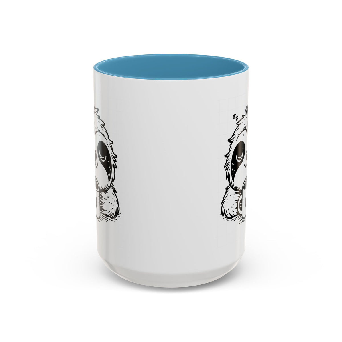 Cute Sloth Coffee Mug (Accent, 11/15oz) — Adorable Cartoon Sloth Holding Coffee Cup