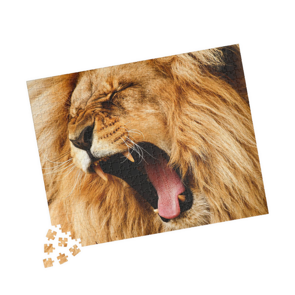 Roaring Lion Jigsaw Puzzle — Wildlife Puzzle for Adults & Kids (110/252/520/1014 pcs)