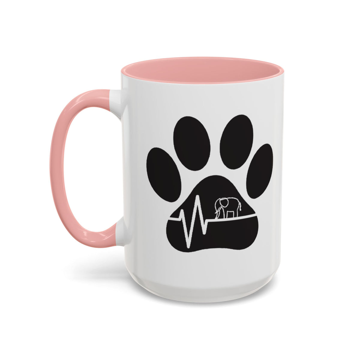 Elephant Paw Coffee Mug — Animal Rescue Heartbeat Accent Mug