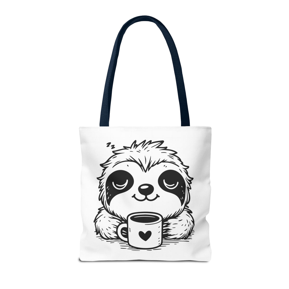Sloth Coffee Tote Bag — Cute Relaxed Sloth Holding Mug