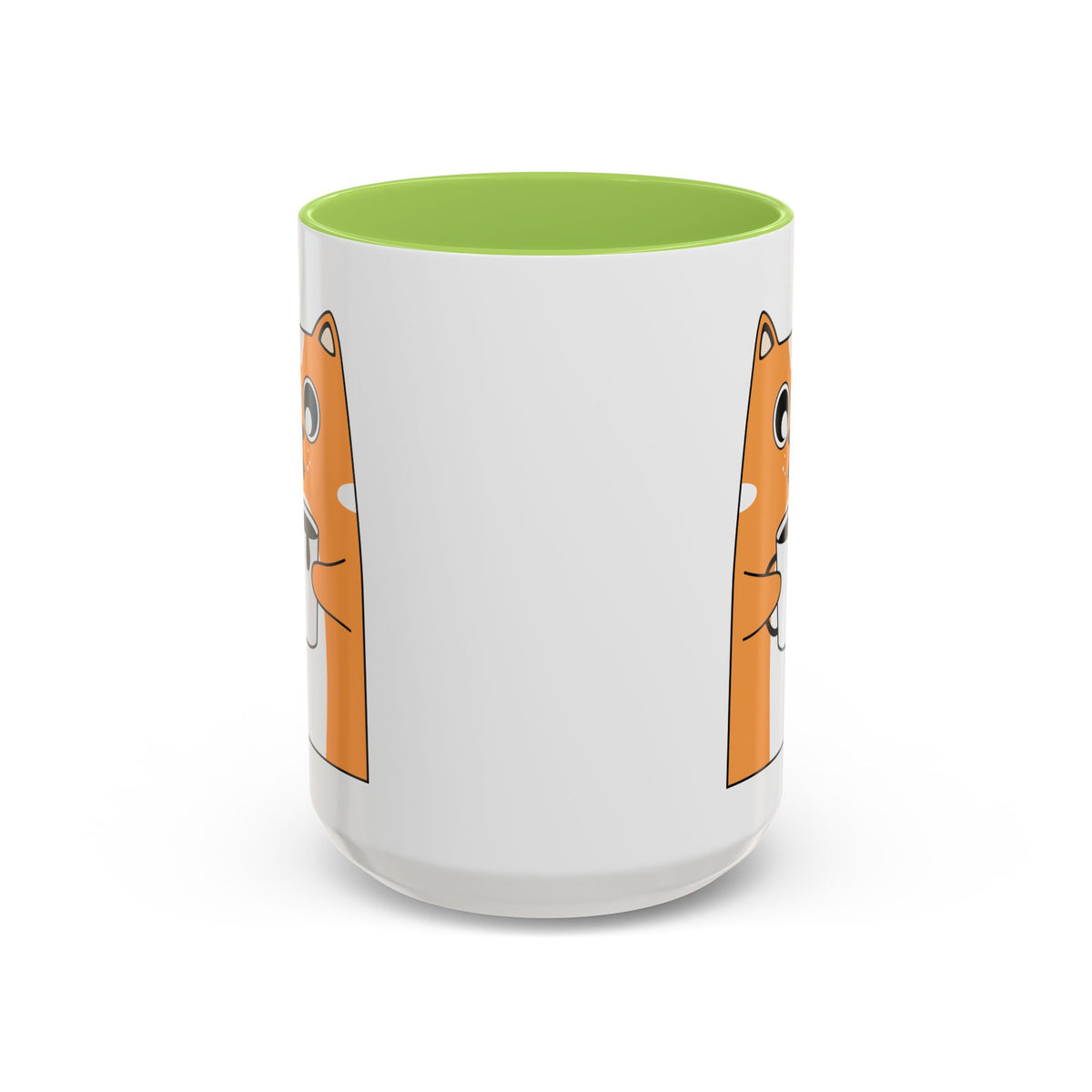 Sleepy Cat Accent Mug — 11/15oz Coffee Cup with Cat Design