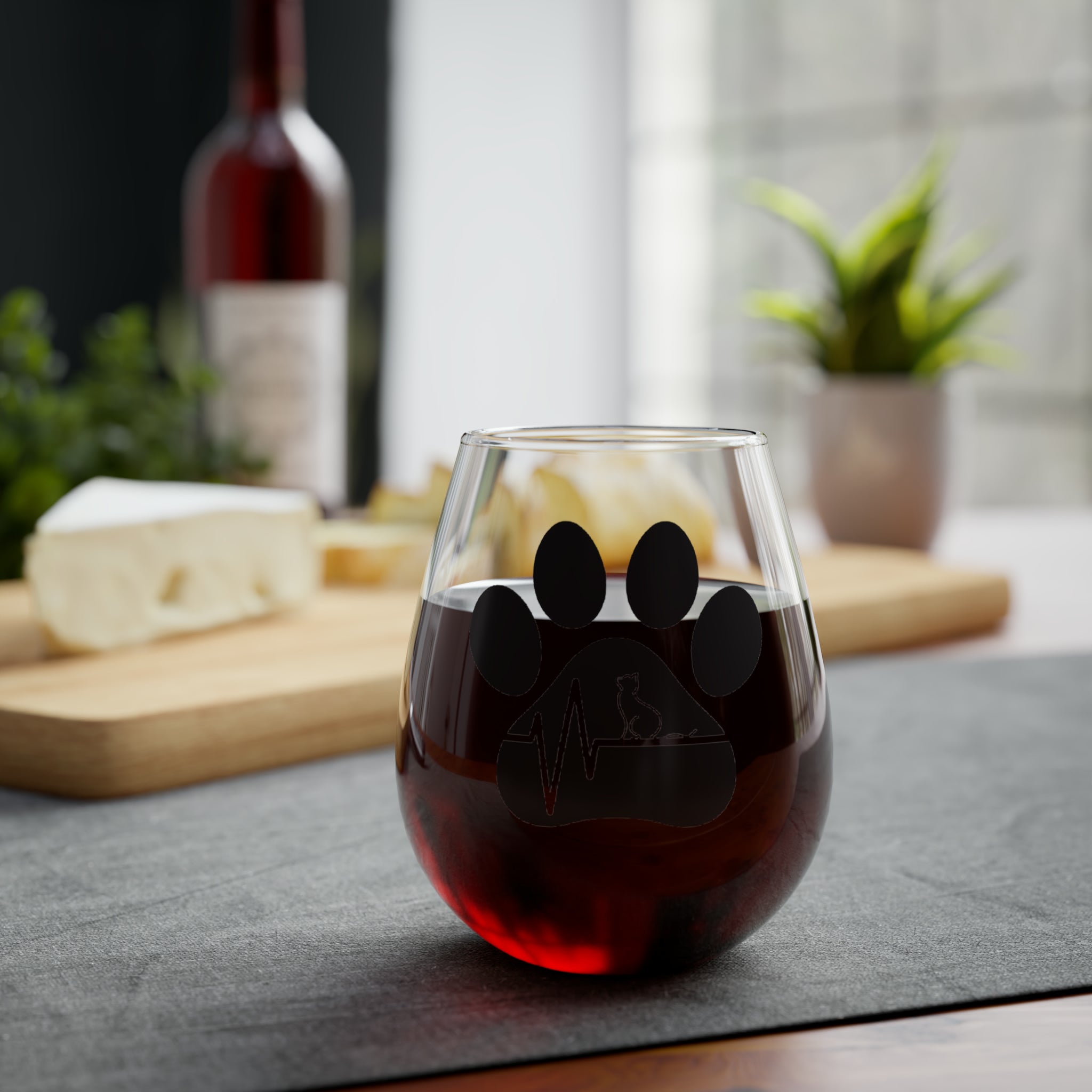 Cat Wine Glass