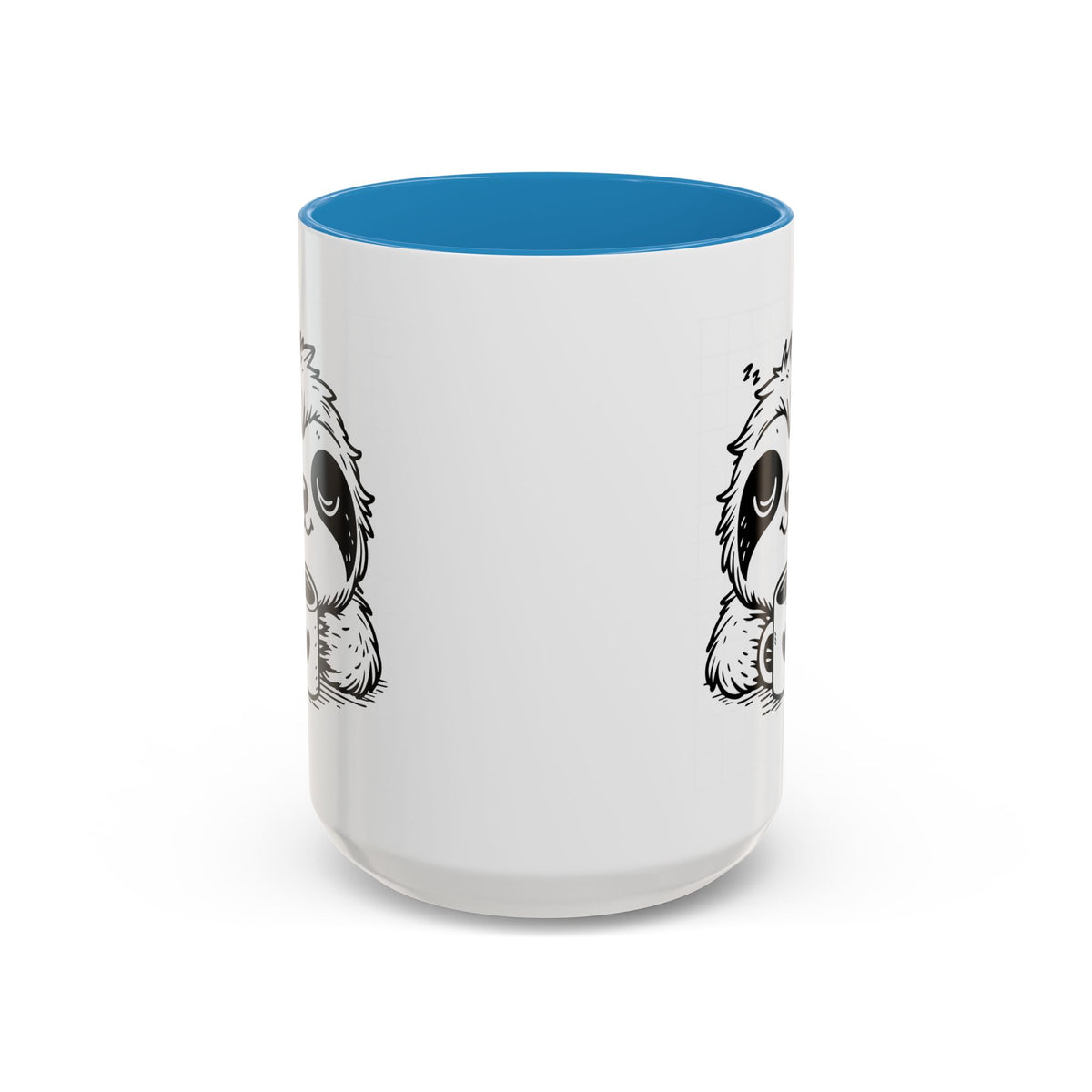 Cute Sloth Coffee Mug (Accent, 11/15oz) — Adorable Cartoon Sloth Holding Coffee Cup