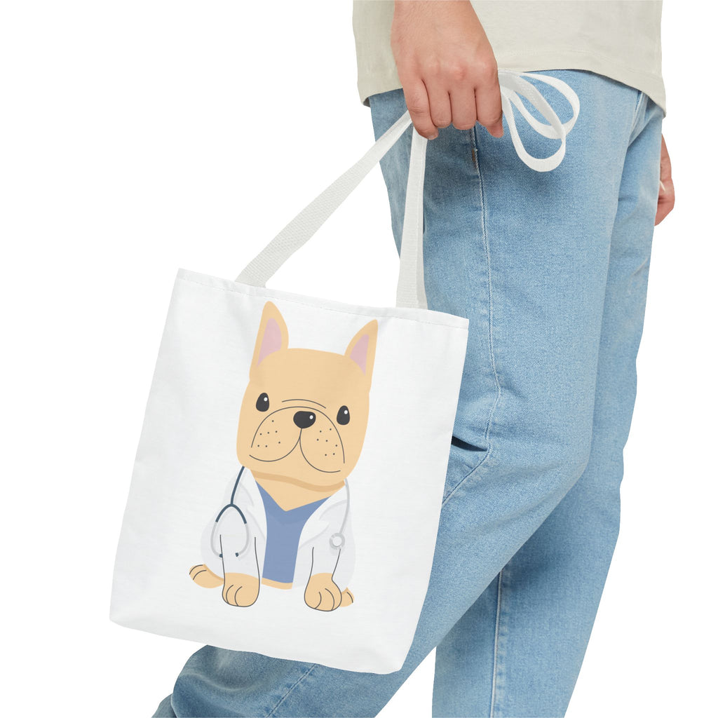 Doctor French Bulldog Tote Bag — Cute Vet Dogtor Canvas Tote