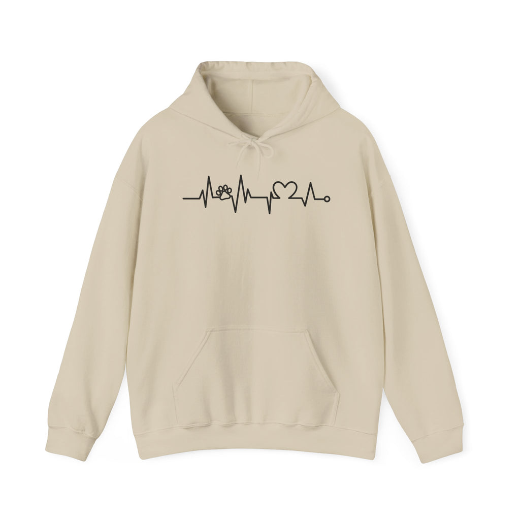 Nurse Heartbeat Hoodie – EKG Pulse with Stethoscope & Heart Graphic