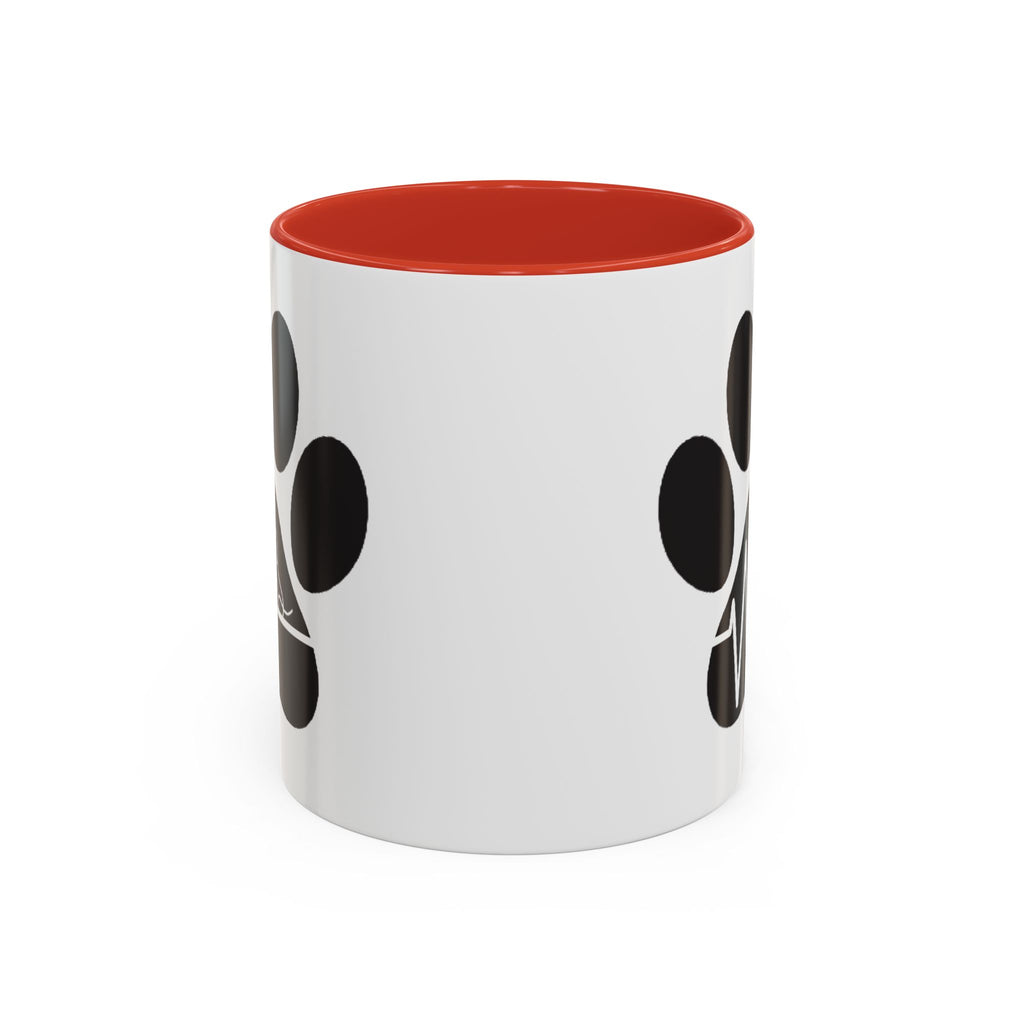 Dog Paw Heartbeat Coffee Mug — Pet Lover Accent Mug (11/15oz)