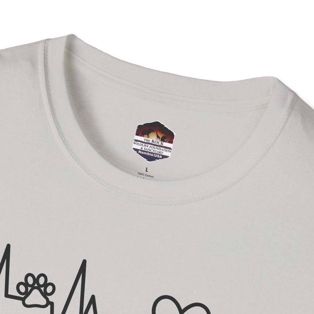 Heartbeat Paw & Heart T-Shirt — Pet Lover EKG Tee