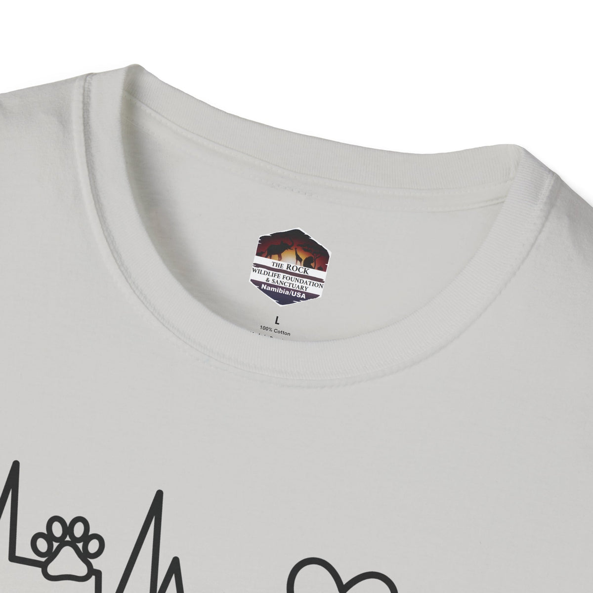 Heartbeat Paw & Heart T-Shirt — Pet Lover EKG Tee