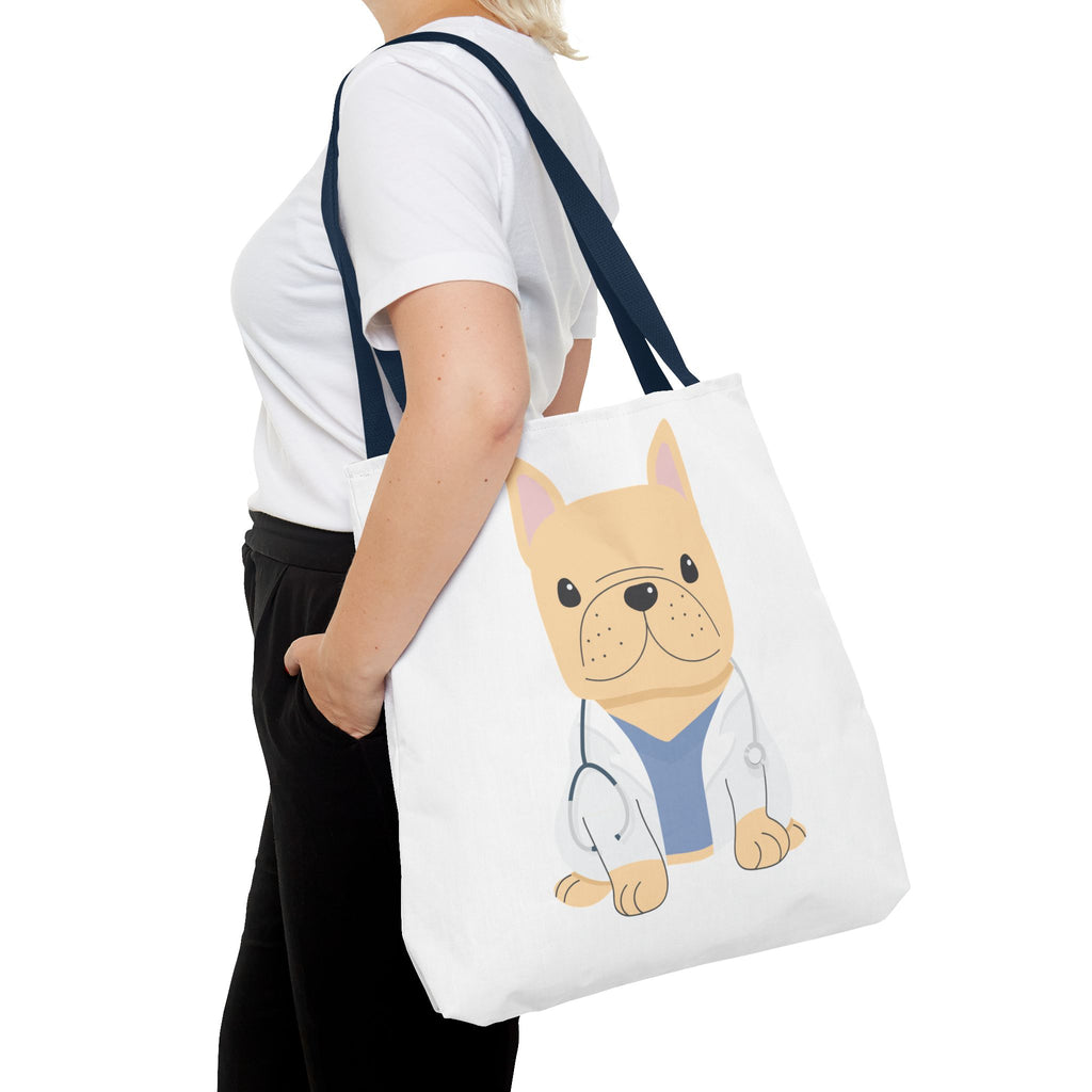 Doctor French Bulldog Tote Bag — Cute Vet Dogtor Canvas Tote