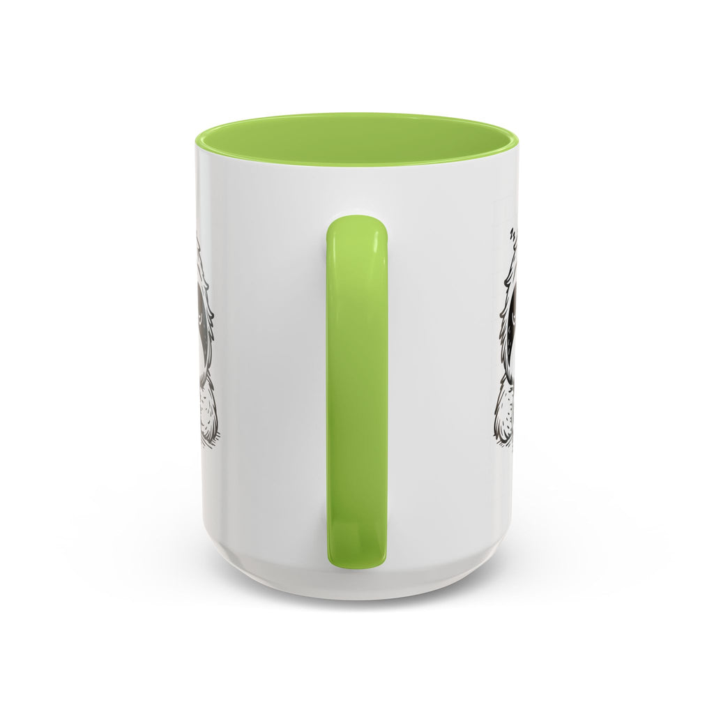 Cute Sloth Coffee Mug (Accent, 11/15oz) — Adorable Cartoon Sloth Holding Coffee Cup