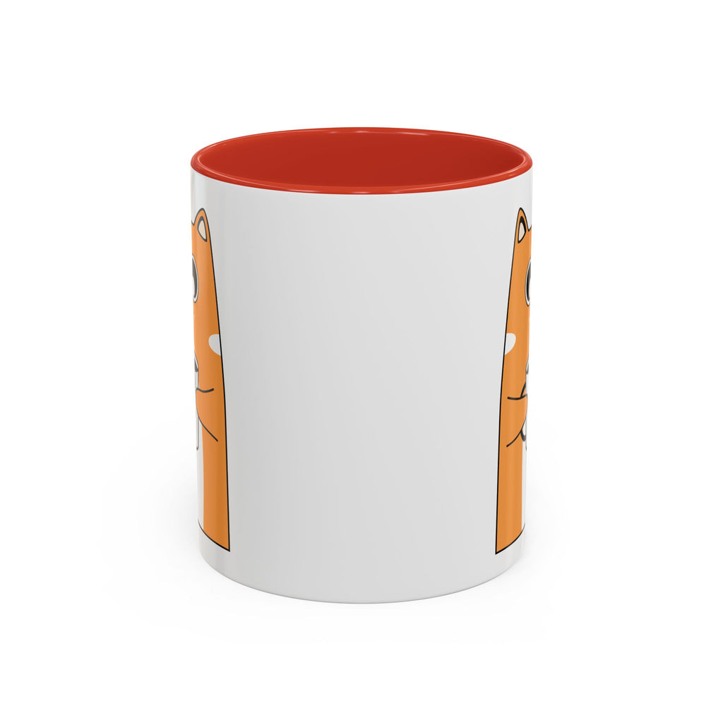Sleepy Cat Accent Mug — 11/15oz Coffee Cup with Cat Design