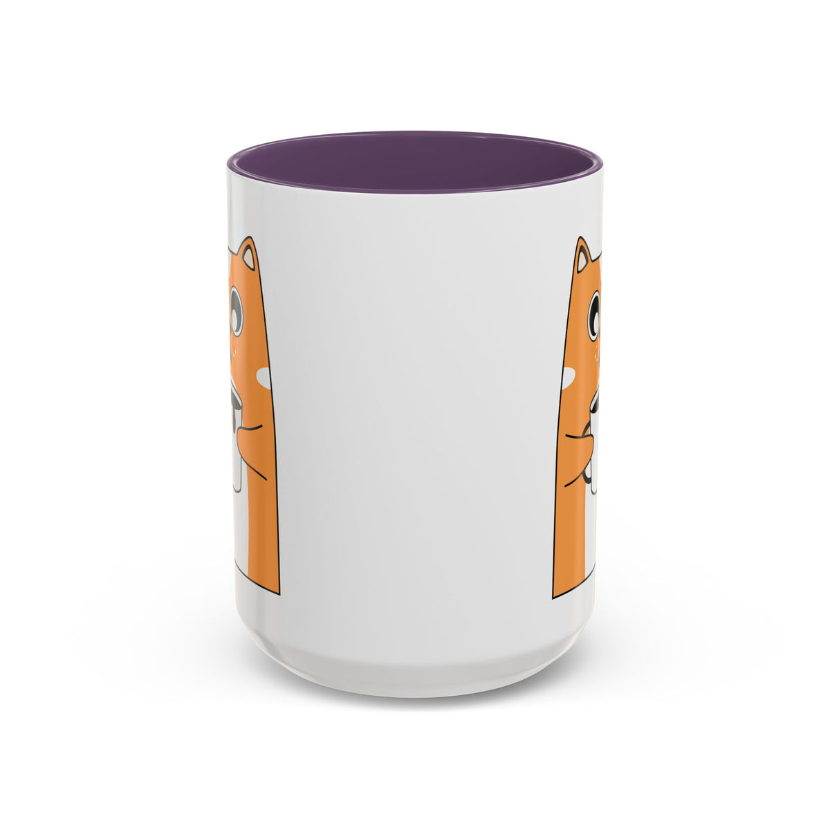 Sleepy Cat Accent Mug — 11/15oz Coffee Cup with Cat Design