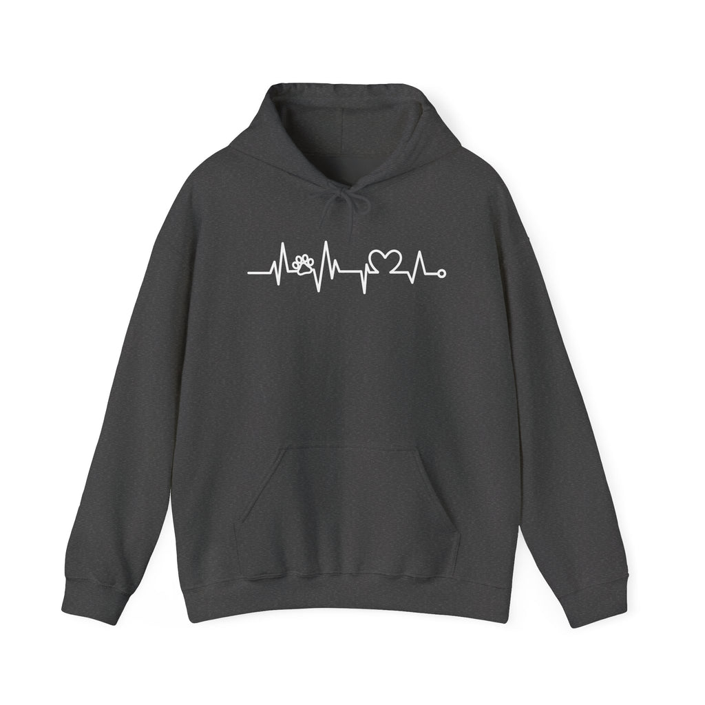 Nurse Heartbeat Hoodie – EKG Pulse with Stethoscope & Heart Graphic