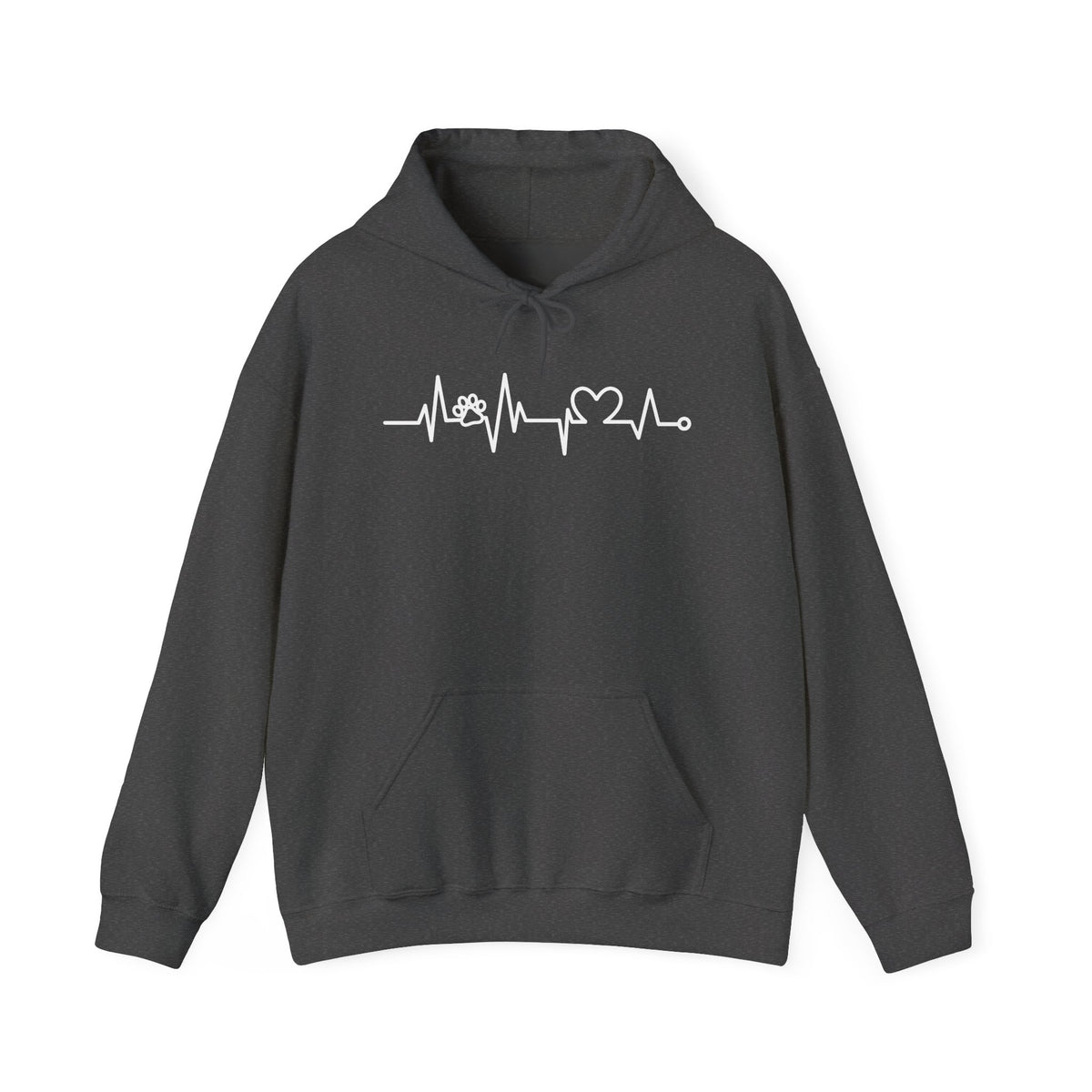 Nurse Heartbeat Hoodie – EKG Pulse with Stethoscope & Heart Graphic