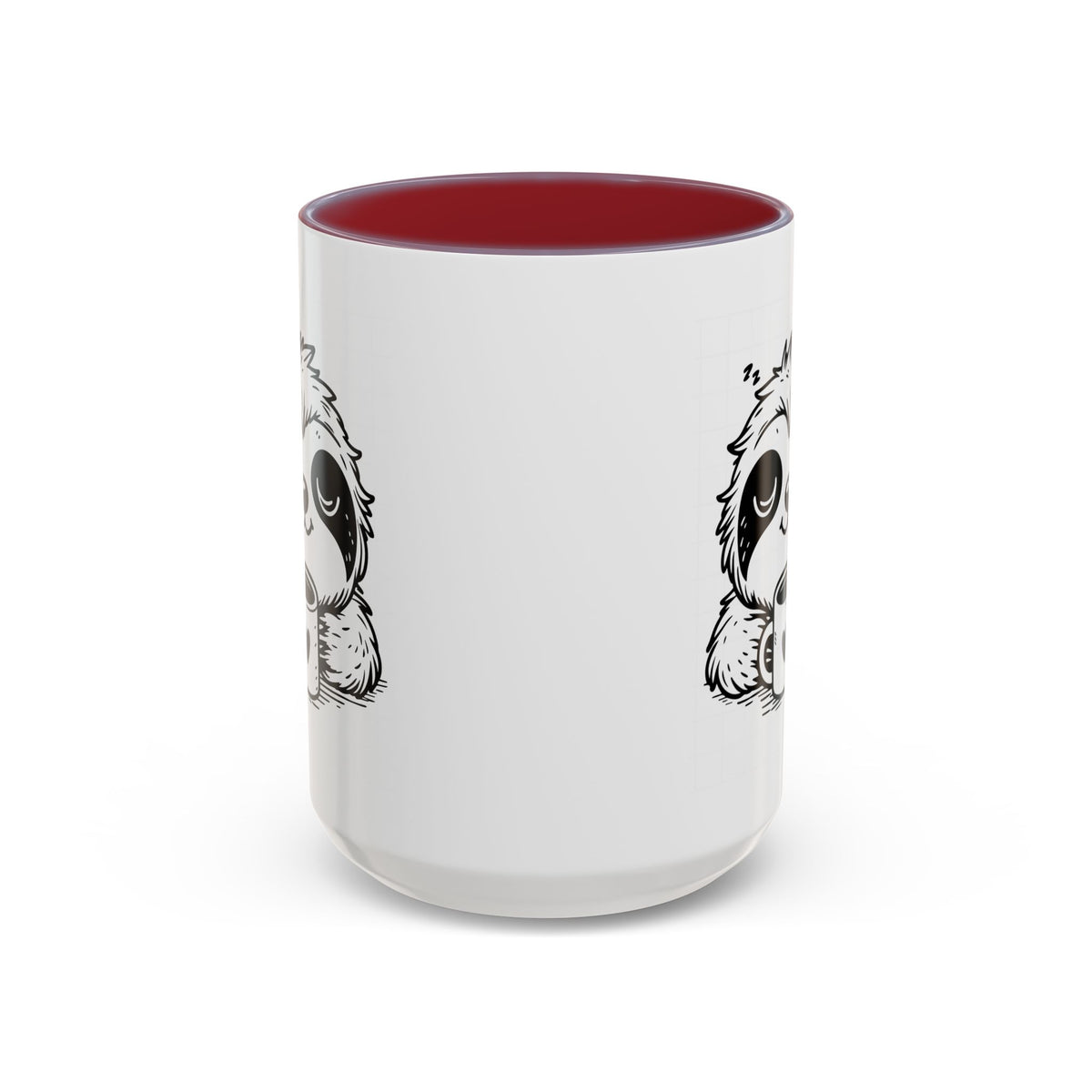 Cute Sloth Coffee Mug (Accent, 11/15oz) — Adorable Cartoon Sloth Holding Coffee Cup