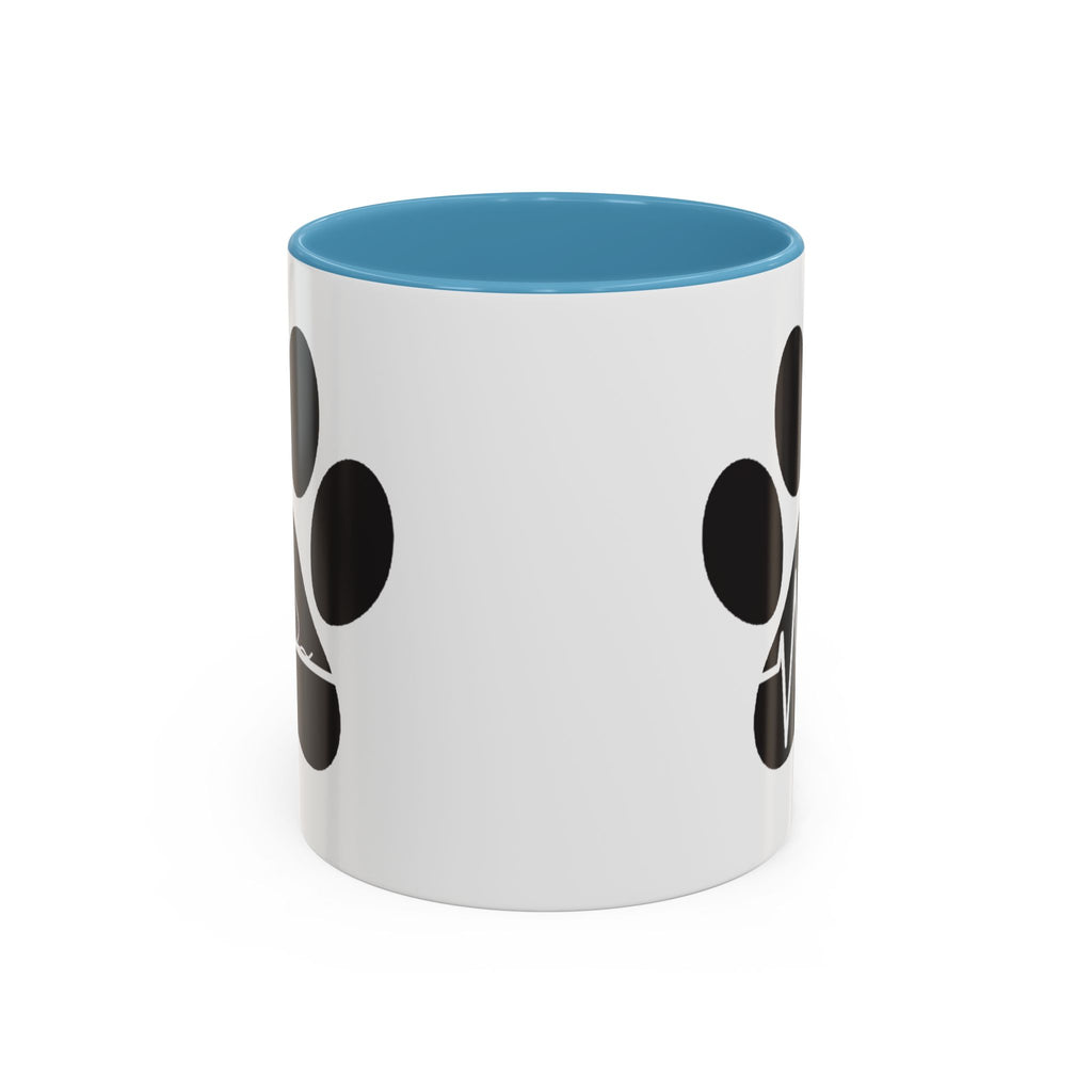 Cat Paw Heartbeat Coffee Mug — Pet Lover Accent Mug (11/15oz)