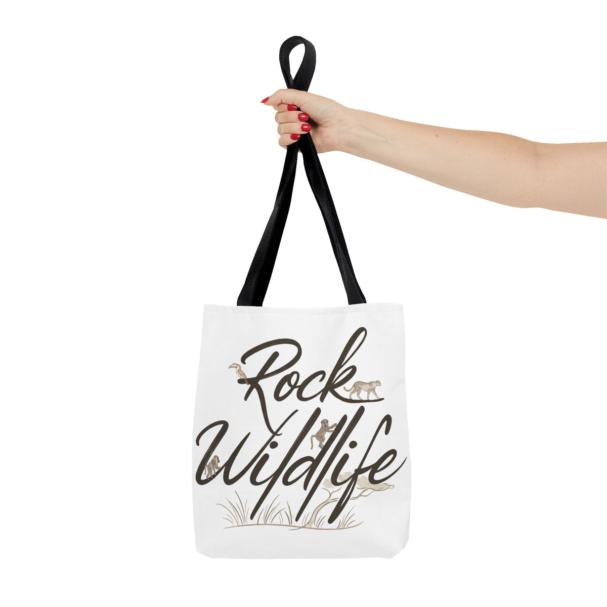 Rock Wildlife Tote Bag — Rustic Nature Animal Print Tote