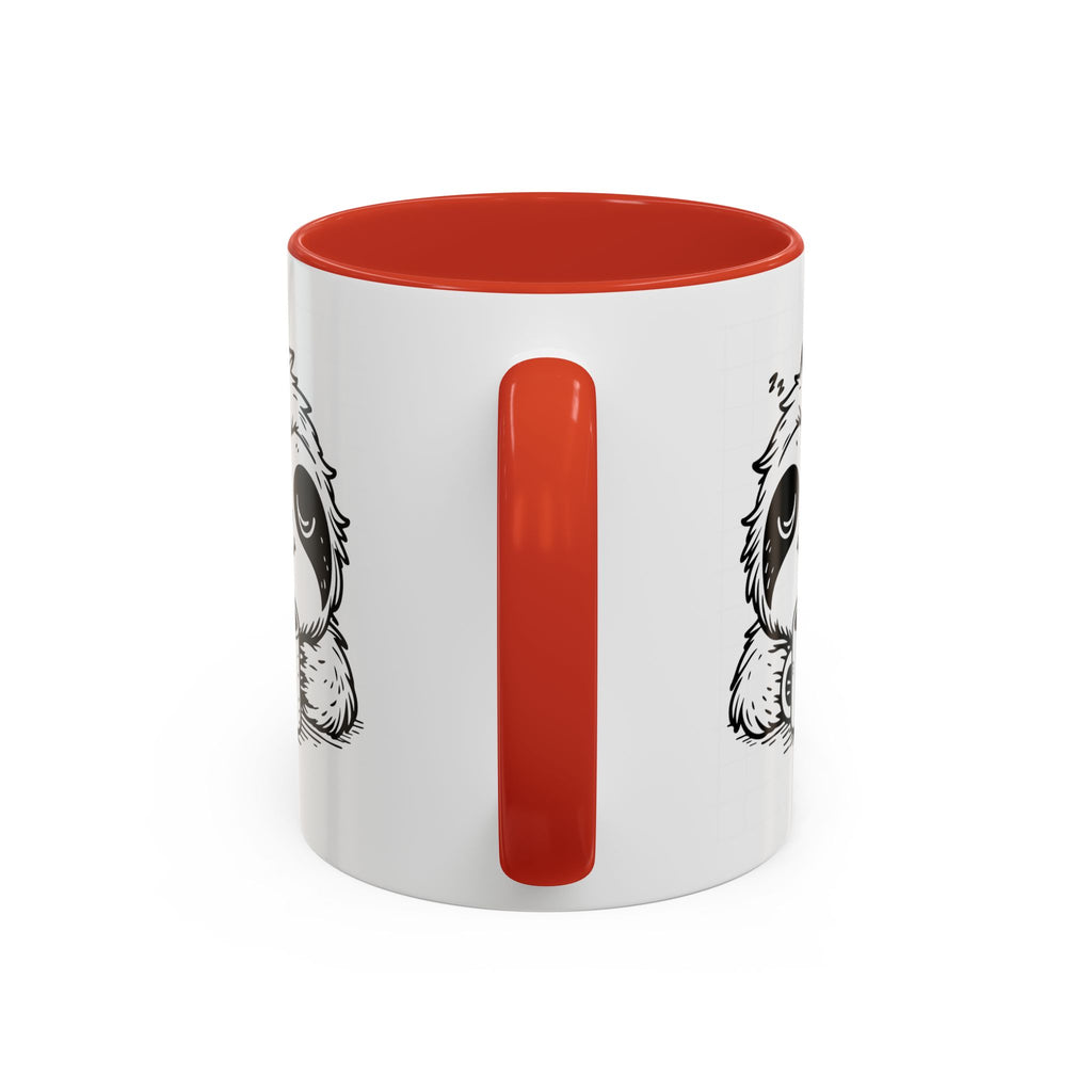 Cute Sloth Coffee Mug (Accent, 11/15oz) — Adorable Cartoon Sloth Holding Coffee Cup