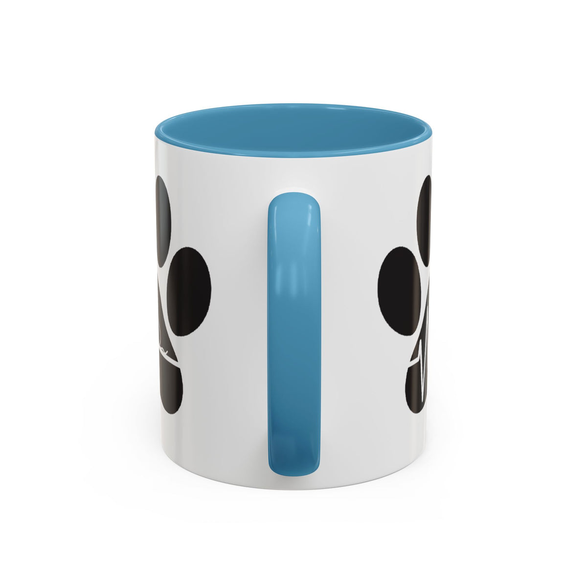 Cat Paw Heartbeat Coffee Mug — Pet Lover Accent Mug (11/15oz)