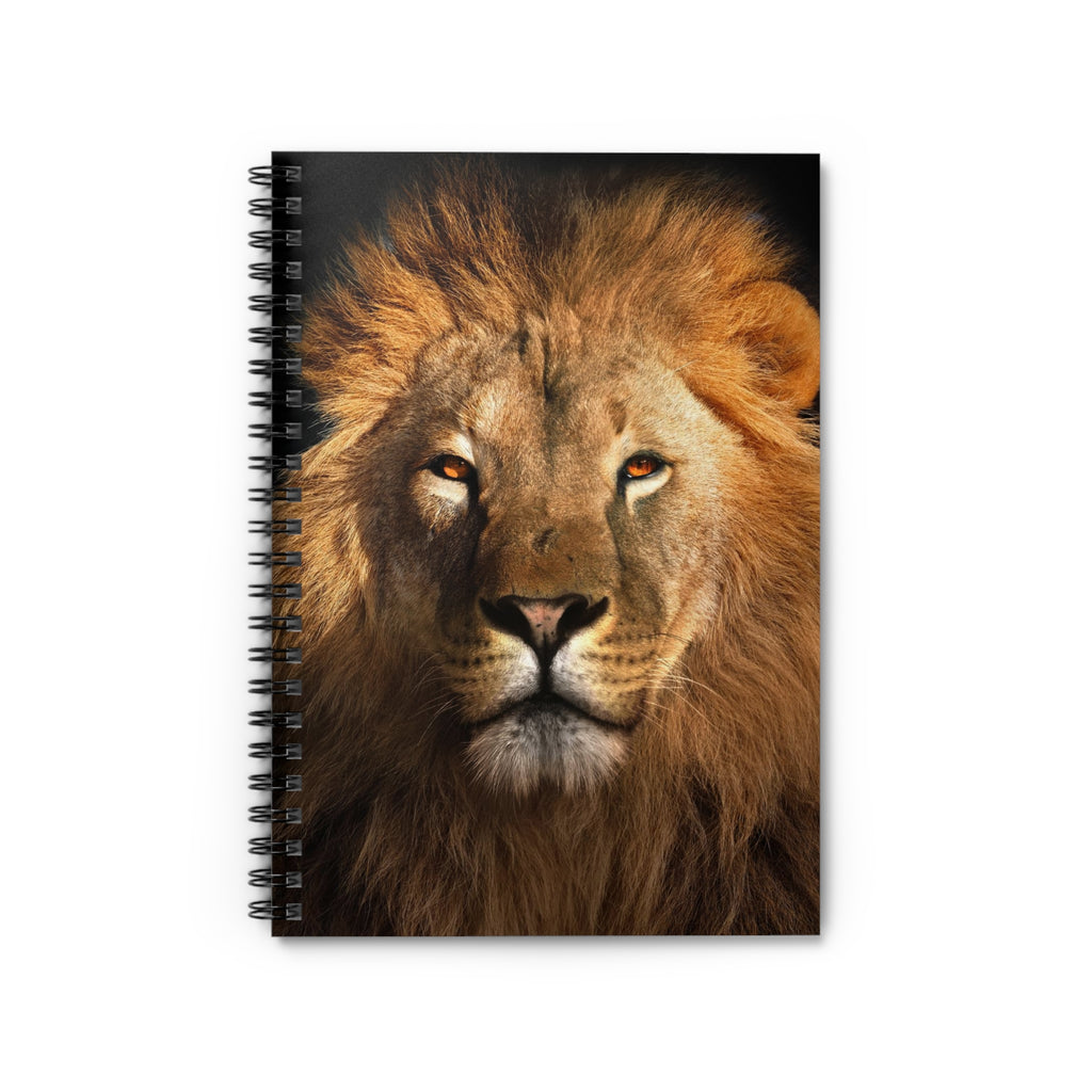 Lion Portrait Spiral Notebook — Ruled Journal for Writing & Sketching
