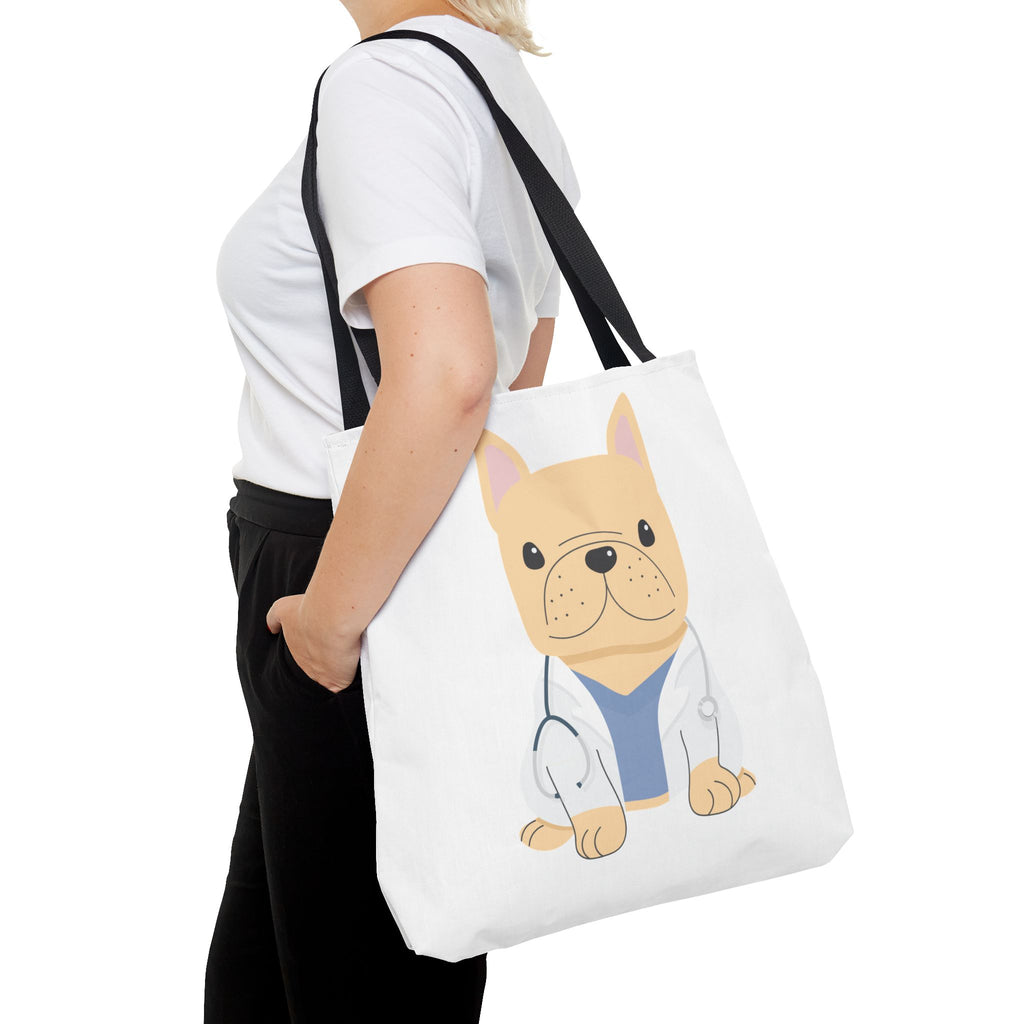 Doctor French Bulldog Tote Bag — Cute Vet Dogtor Canvas Tote