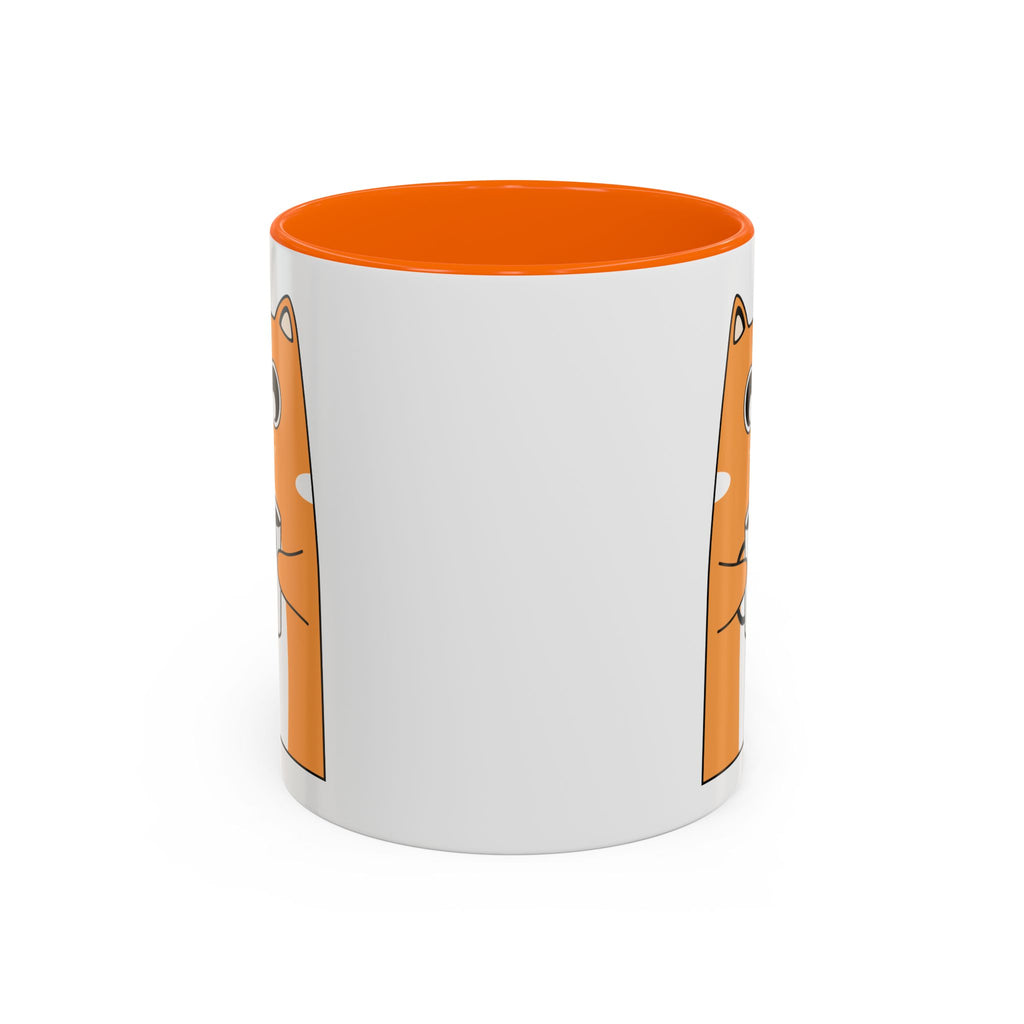 Sleepy Cat Accent Mug — 11/15oz Coffee Cup with Cat Design