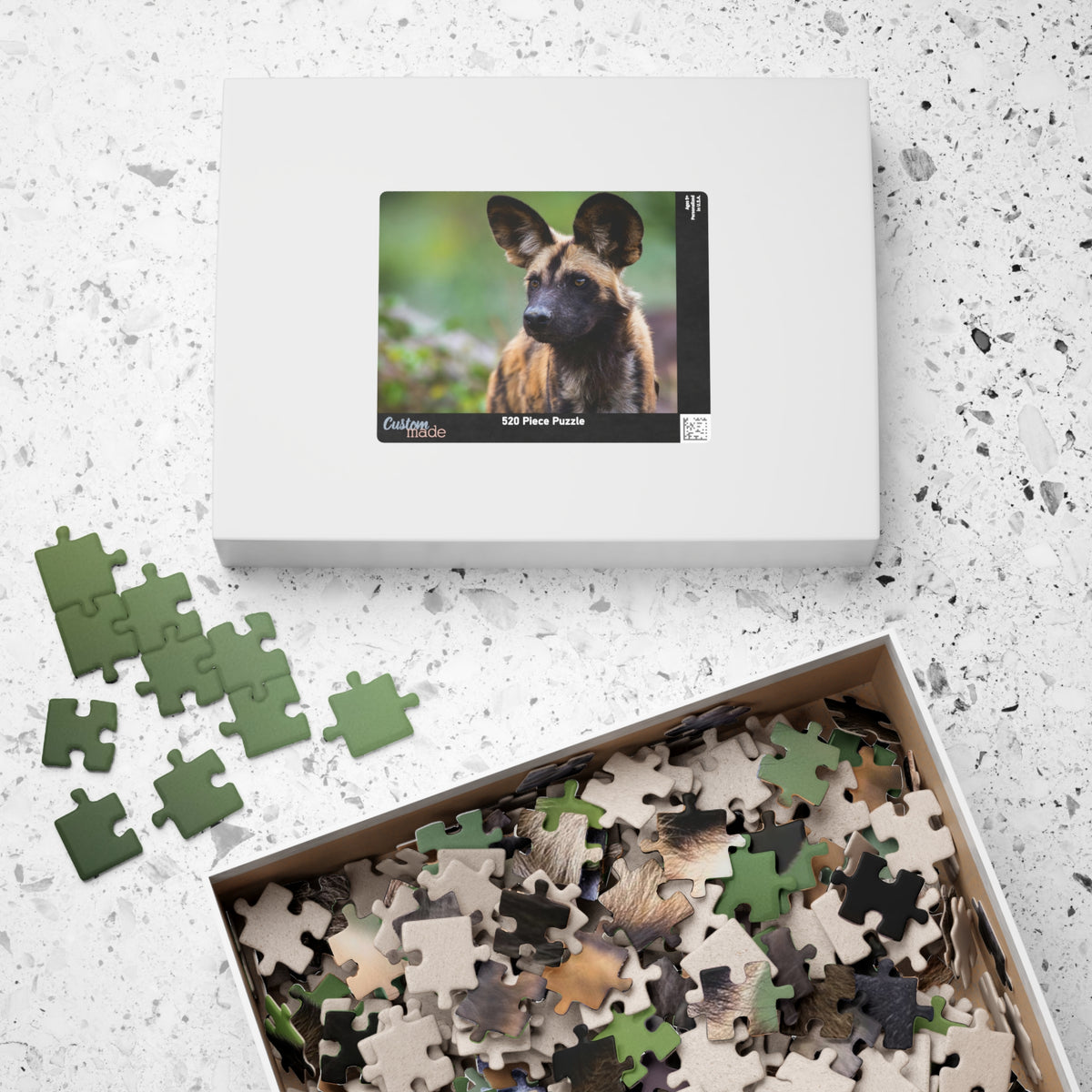 African Wild Dog Jigsaw Puzzle — Wildlife Photography Puzzle (110/252/520/1014 pcs)