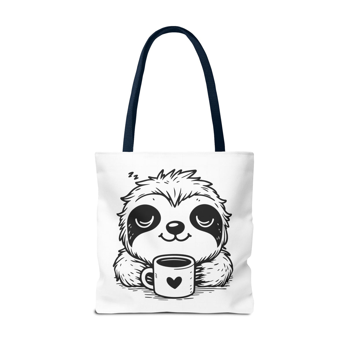 Sloth Coffee Tote Bag — Cute Relaxed Sloth Holding Mug