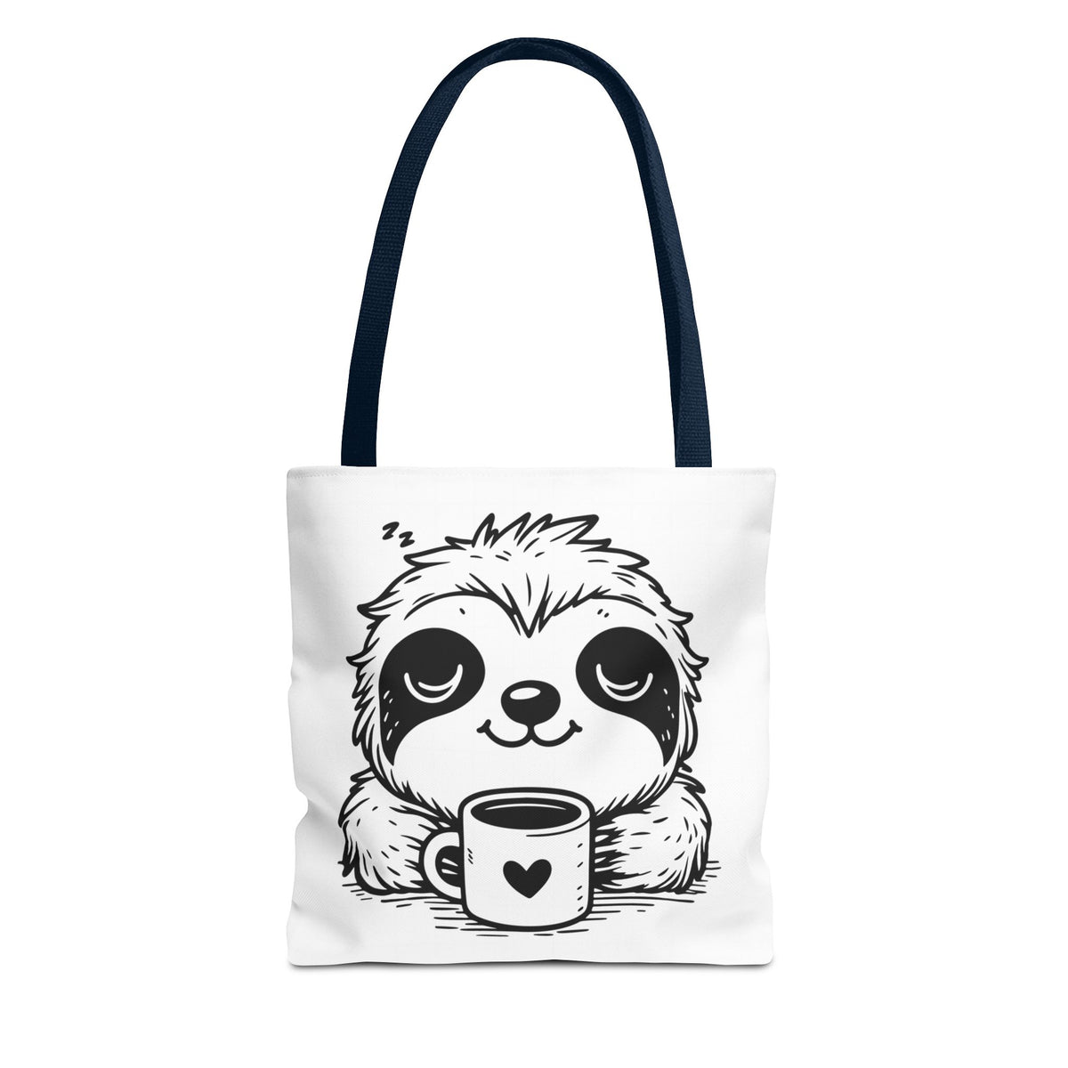 Sloth Coffee Tote Bag — Cute Relaxed Sloth Holding Mug