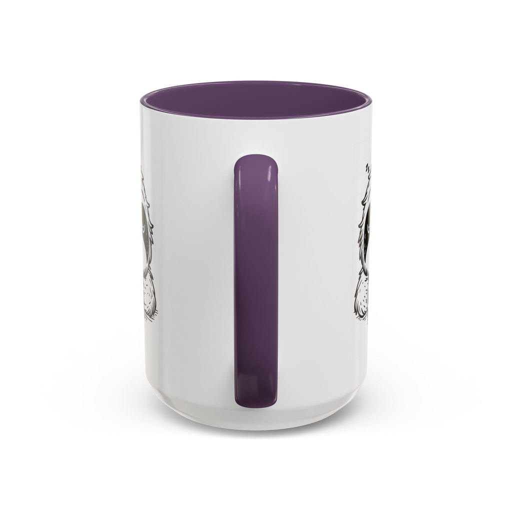 Cute Sloth Coffee Mug (Accent, 11/15oz) — Adorable Cartoon Sloth Holding Coffee Cup