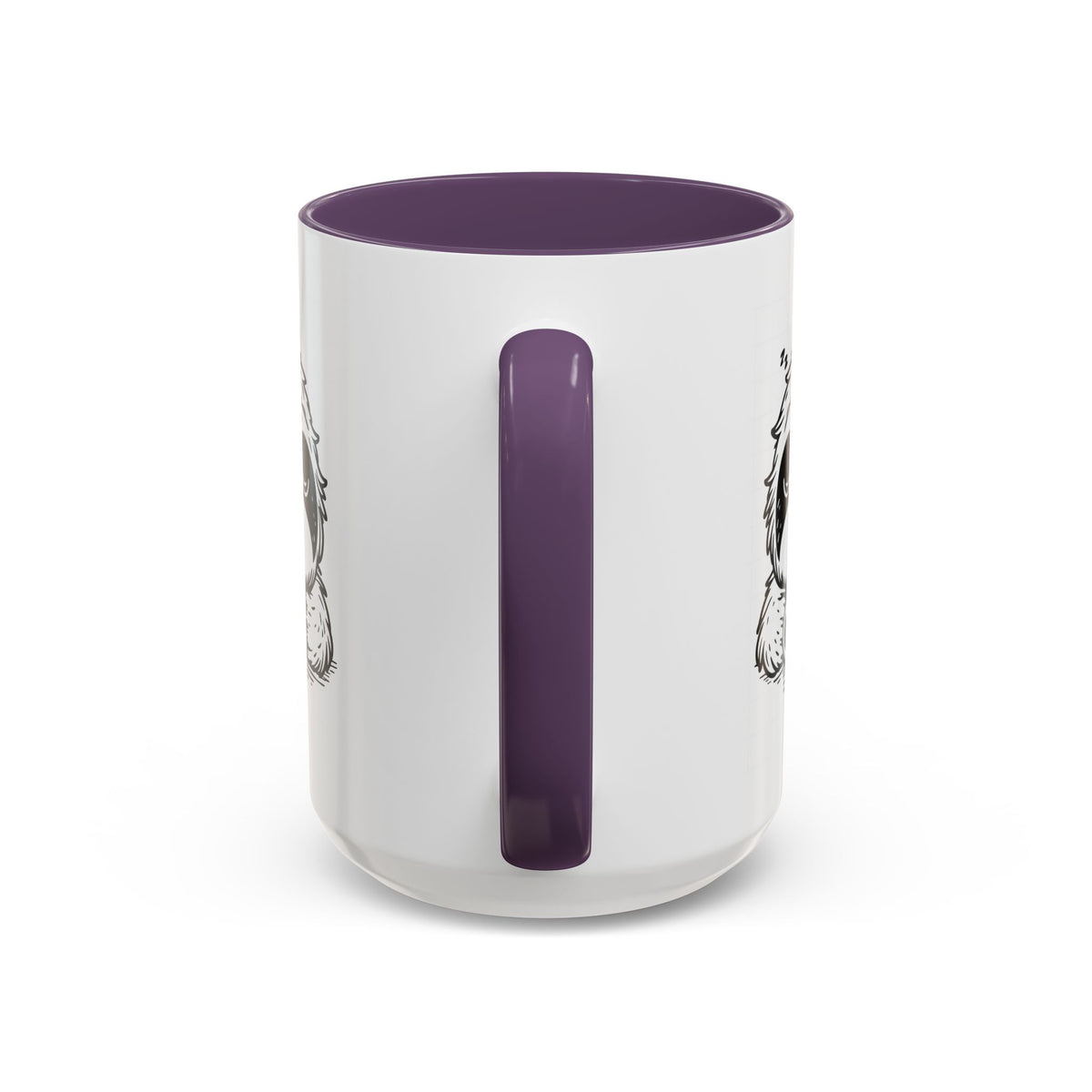 Cute Sloth Coffee Mug (Accent, 11/15oz) — Adorable Cartoon Sloth Holding Coffee Cup