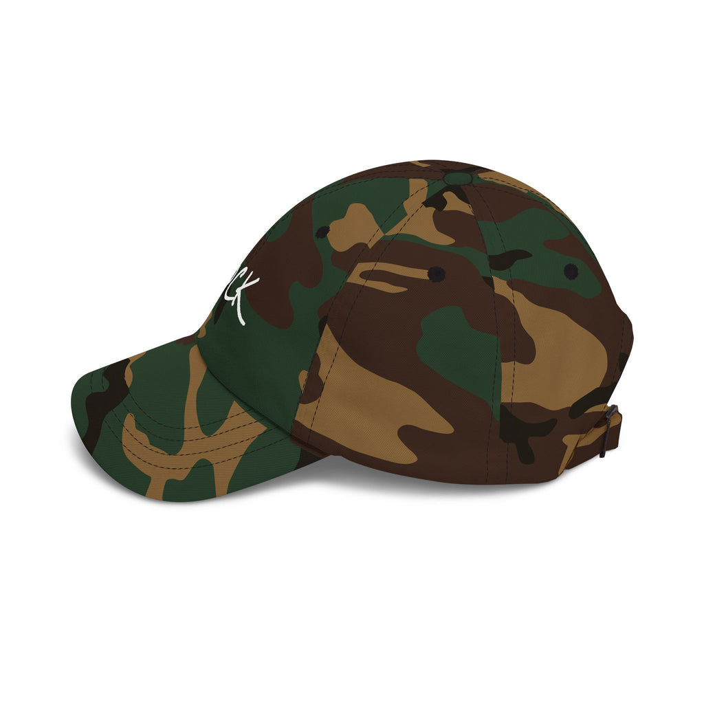 Rock Script Dad Cap — Casual Embroidered Baseball Hat