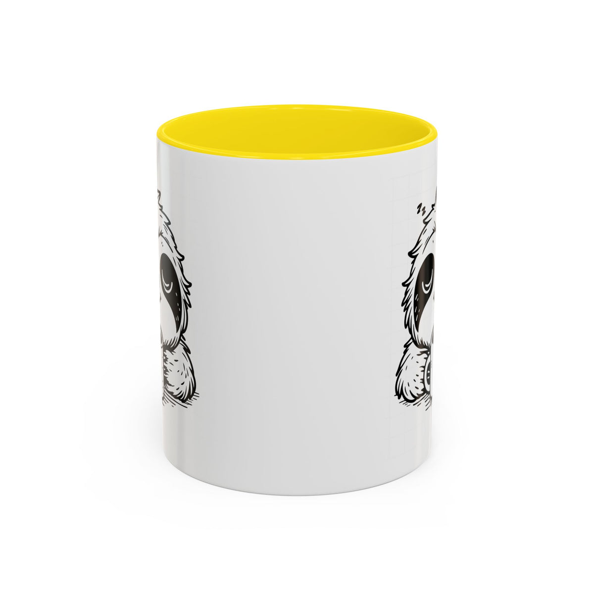 Cute Sloth Coffee Mug (Accent, 11/15oz) — Adorable Cartoon Sloth Holding Coffee Cup