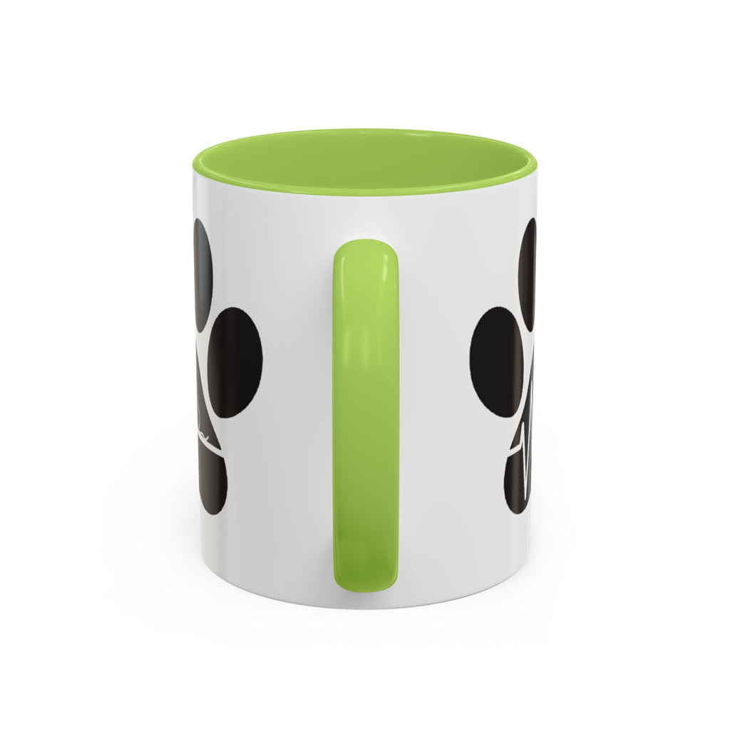 Cat Paw Heartbeat Coffee Mug — Pet Lover Accent Mug (11/15oz)