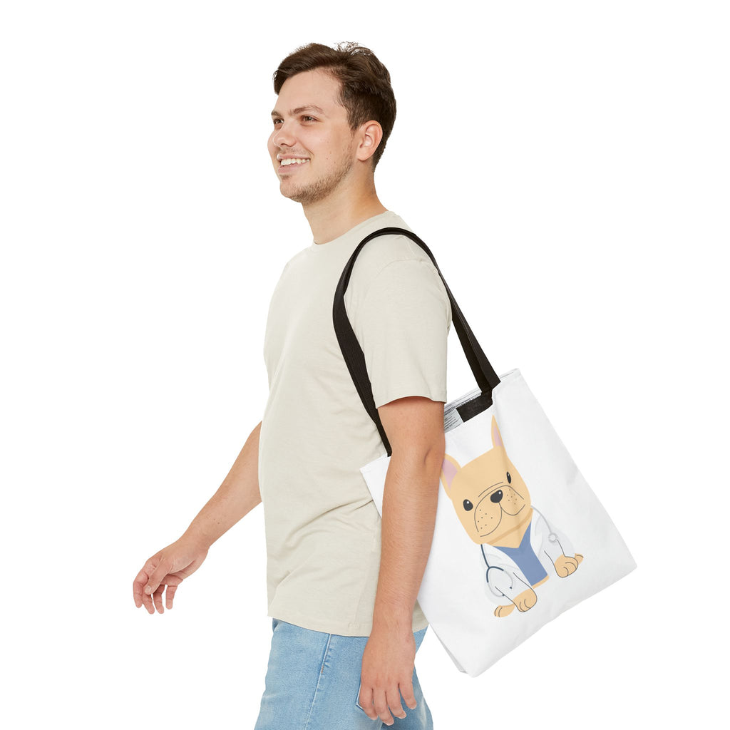 Doctor French Bulldog Tote Bag — Cute Vet Dogtor Canvas Tote