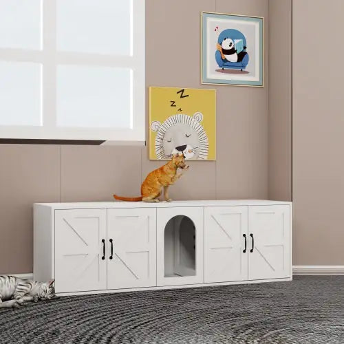 Modern Cat Litter Box Bench