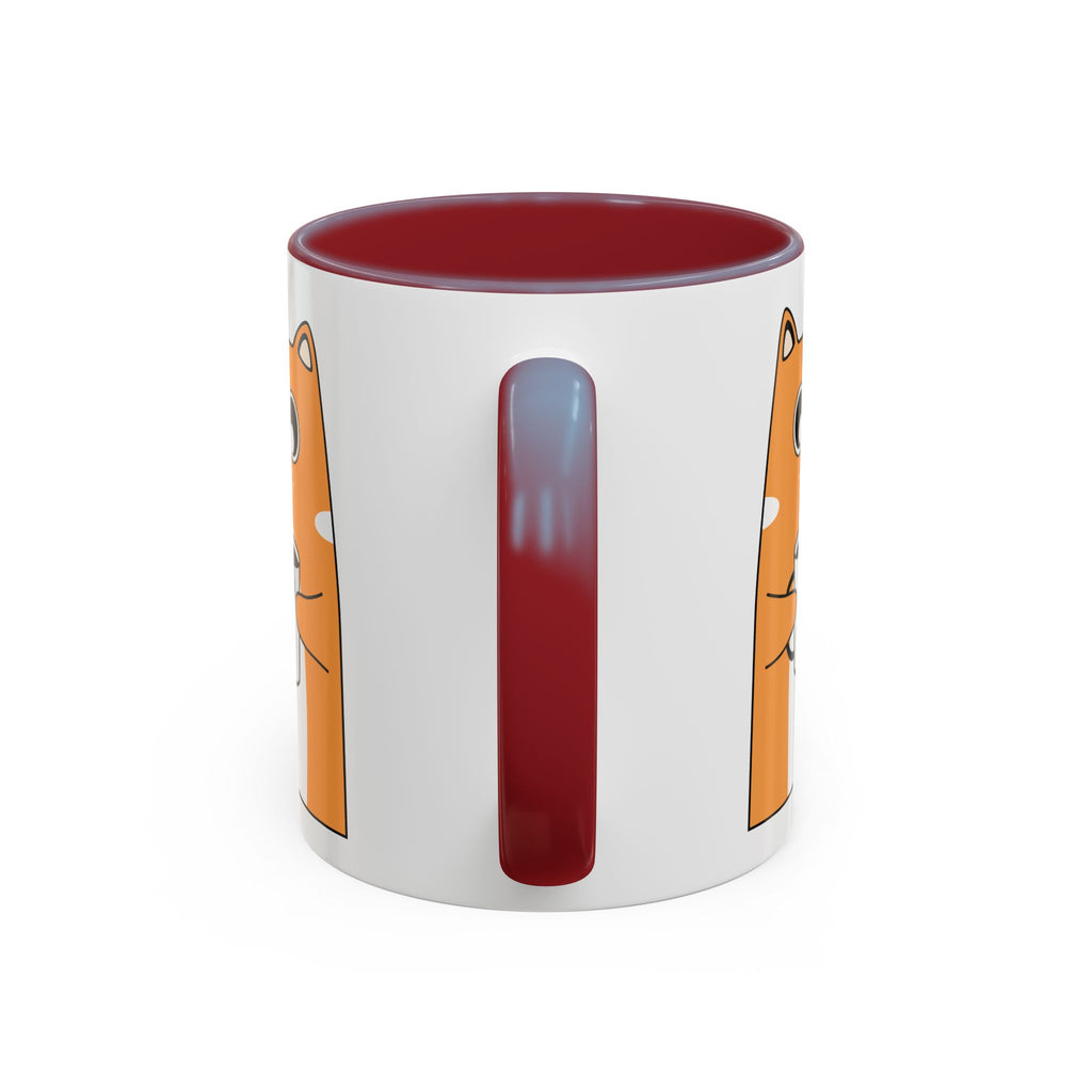 Sleepy Cat Accent Mug — 11/15oz Coffee Cup with Cat Design