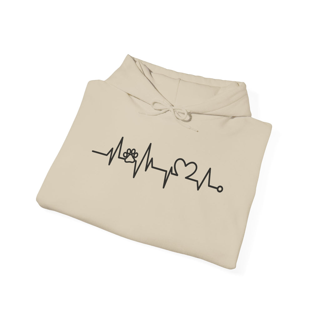 Nurse Heartbeat Hoodie – EKG Pulse with Stethoscope & Heart Graphic