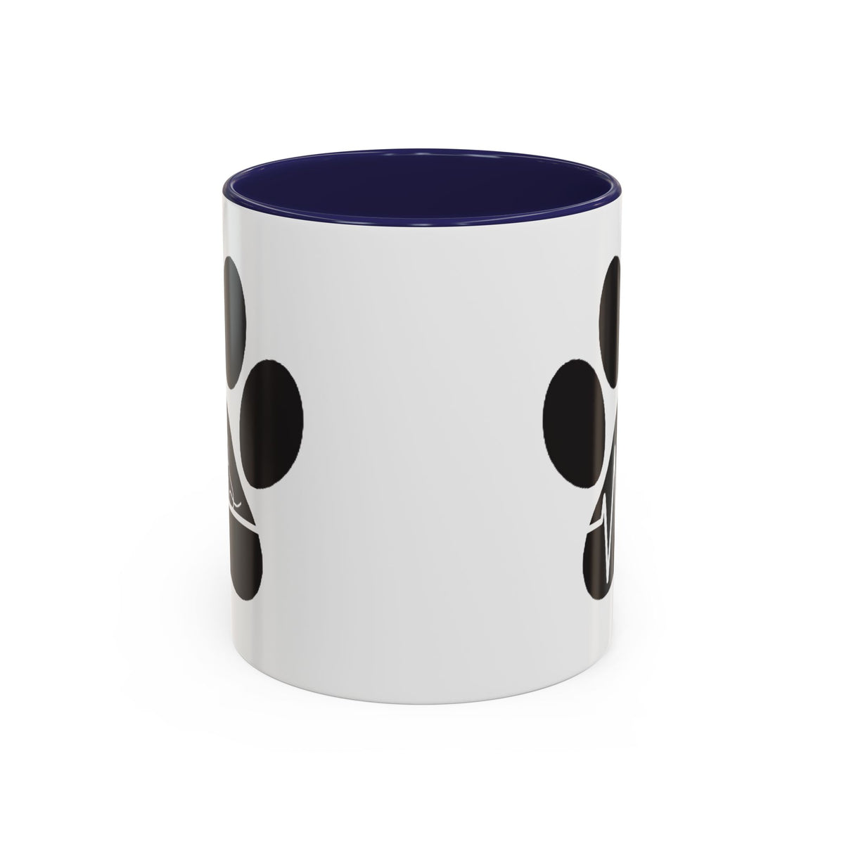 Dog Paw Heartbeat Coffee Mug — Pet Lover Accent Mug (11/15oz)